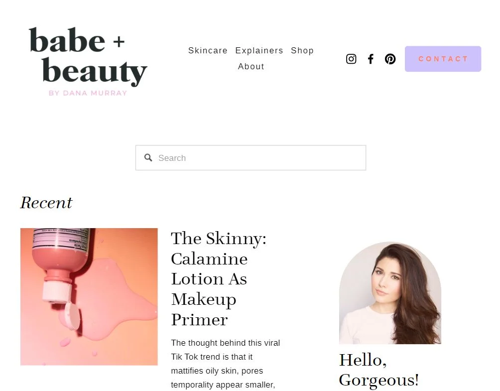 babeandbeauty.com homepage