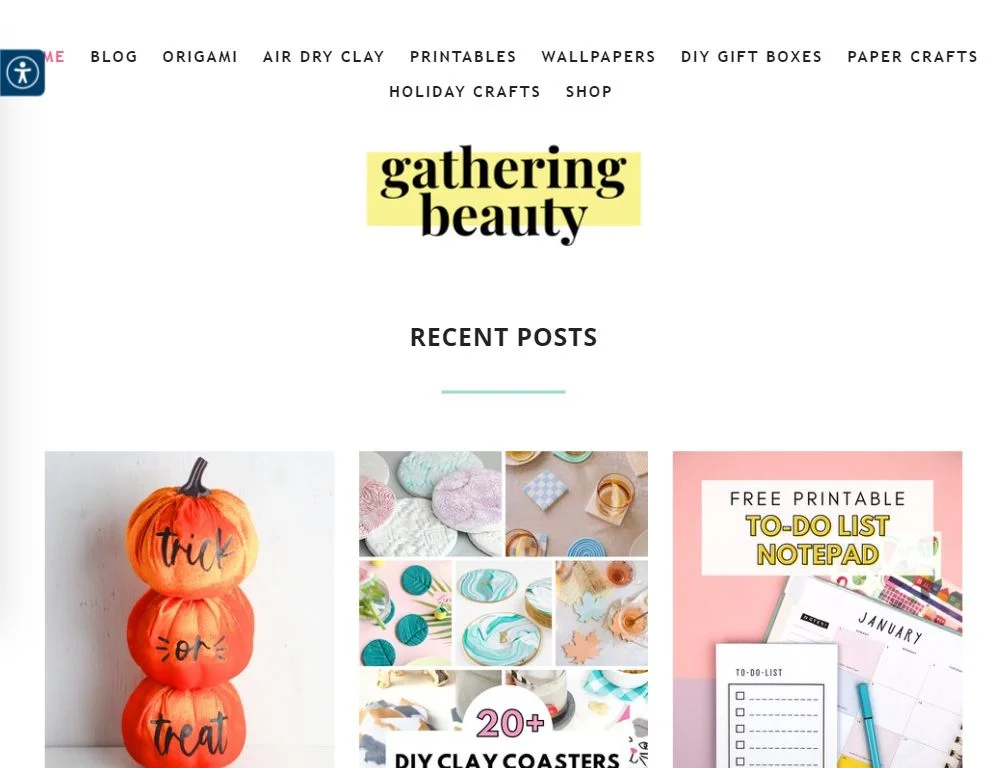 gatheringbeauty.com homepage